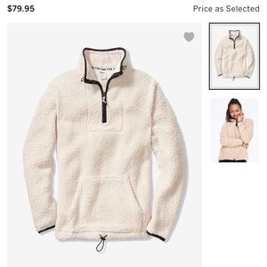 BNWT VS Pink Quarter Zip Sherpa Sweatshirt